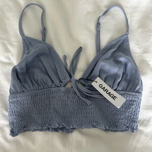 Garage periwinkle blue crop tank top size medium